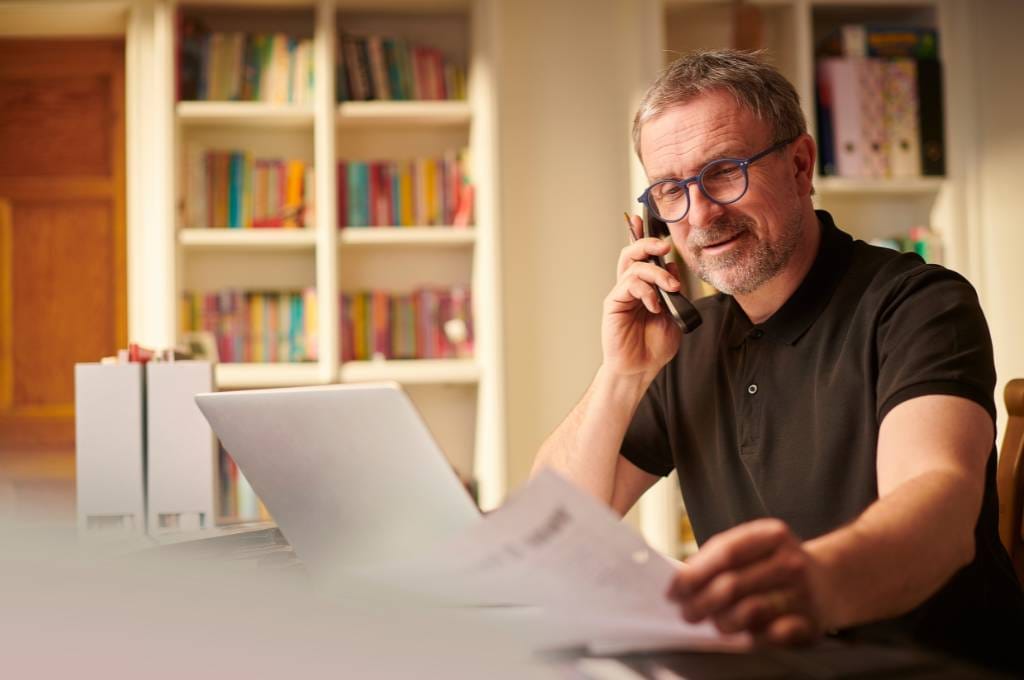 Single Business owner working 