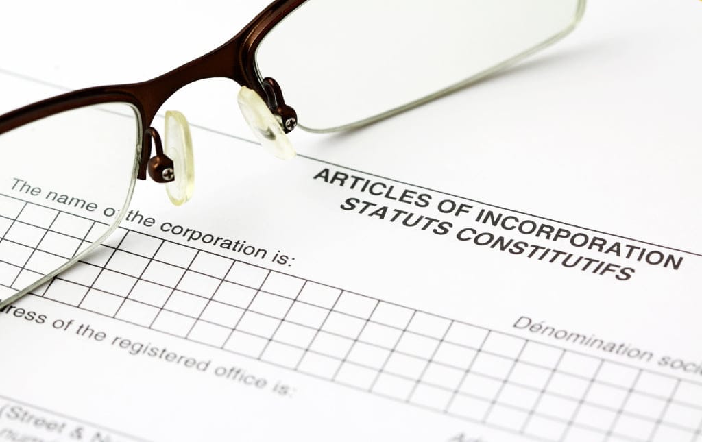 articles of inc Articles of incorporation fill-in form