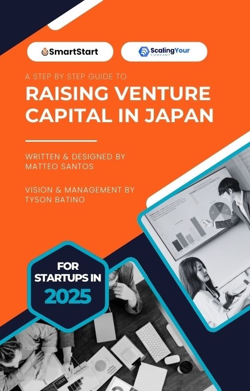 How to Scale a Business in Japan ebook mockup on a blue background