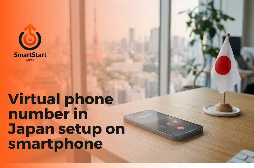 Virtual phone number in Japan setup on smartphone