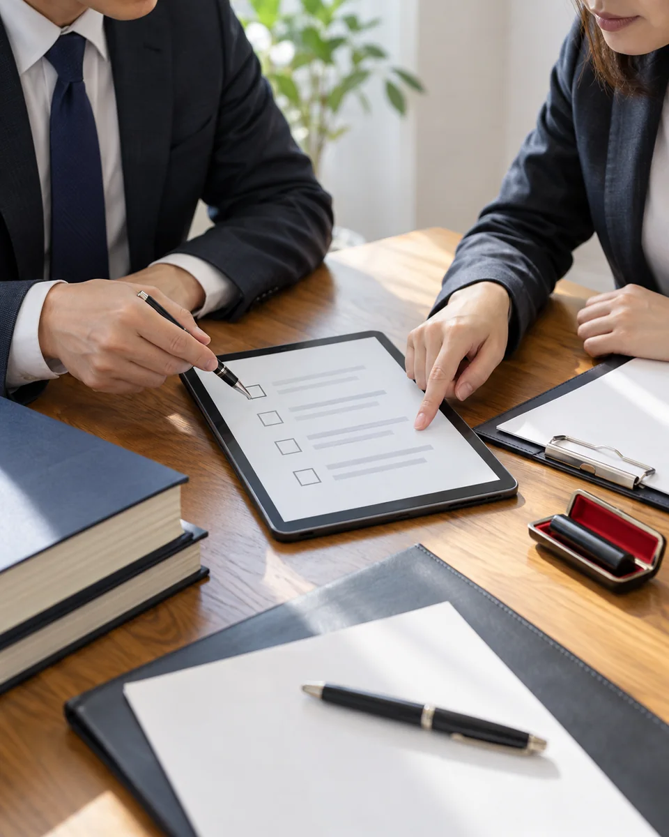 Advisers organizing a company formation checklist